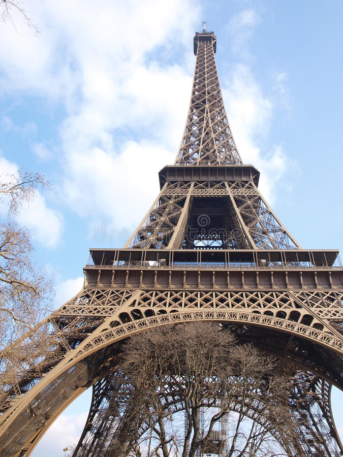 Eiffel tower during maintenance overhaul.
