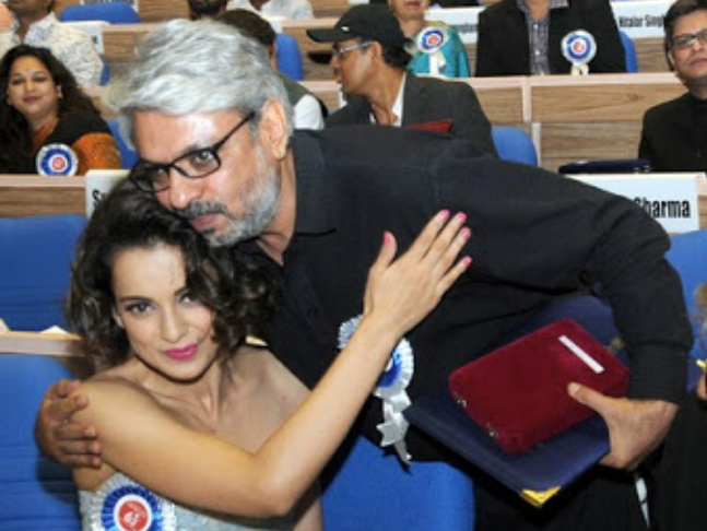 Kangana and Sanjay Leela Bhansali photographed in an event.