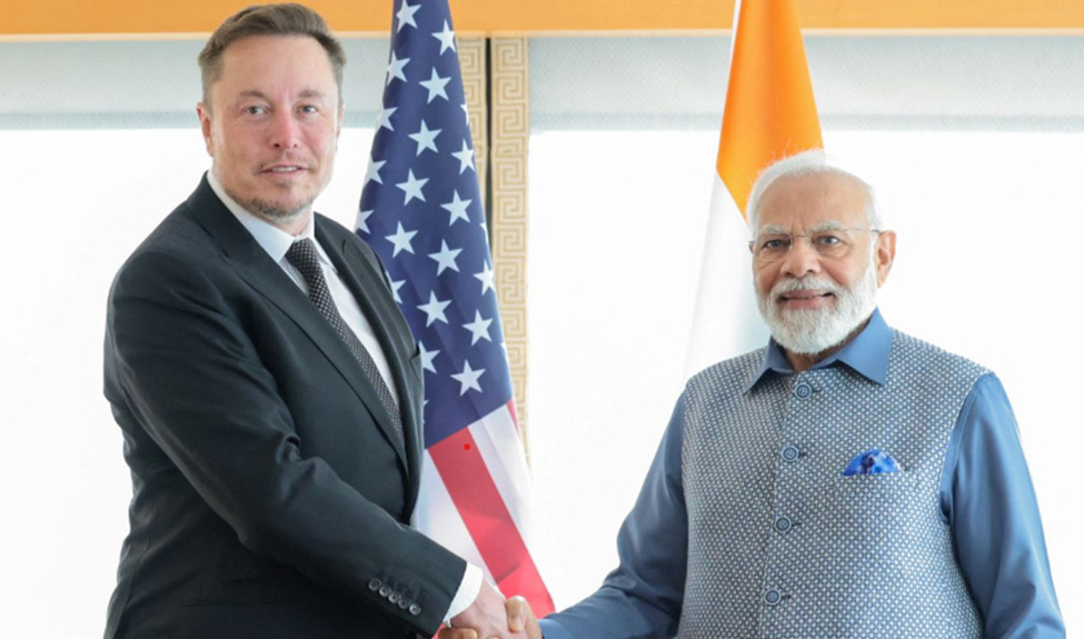 Elon Musk and Narendra Modi