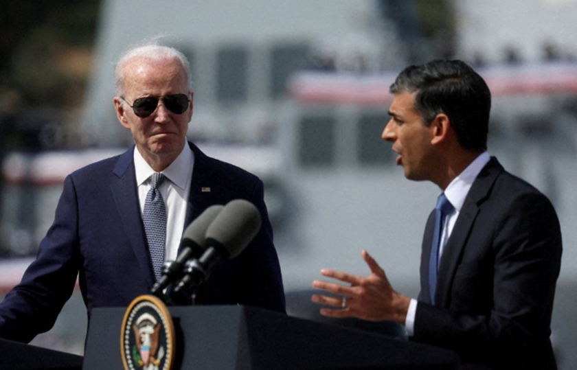 Joe Biden and UK Prime Minister Rishi Sunak