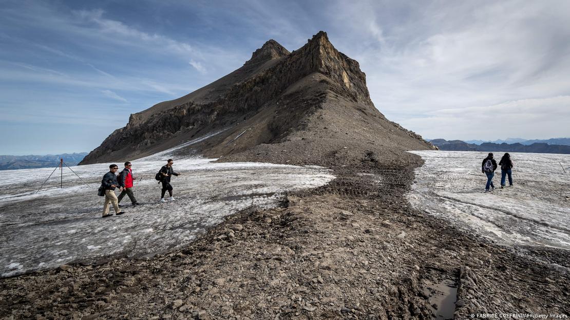 Rapidly melting Swiss Alps.