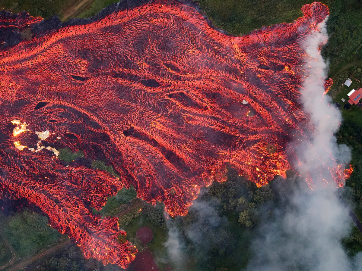 volcano eruption of Mt Kilauea in 2018
 