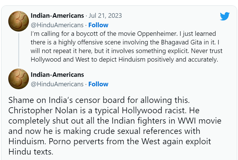 This is Why India Disdain Movie Oppenheimer: - Asiana Times