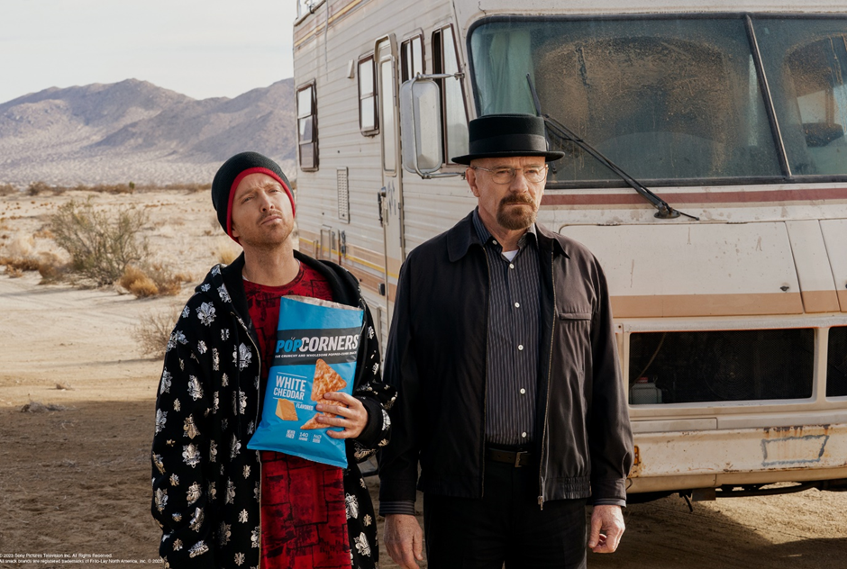 Breaking Bad’s Walter White and Jesse Pinkman advertising for PopCorners