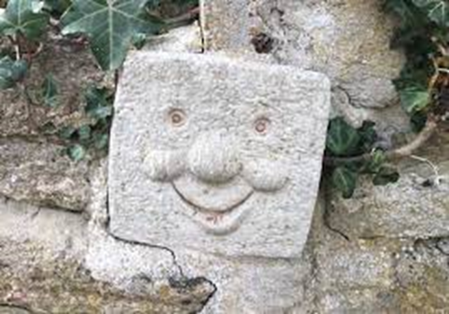 stone showing happiness

